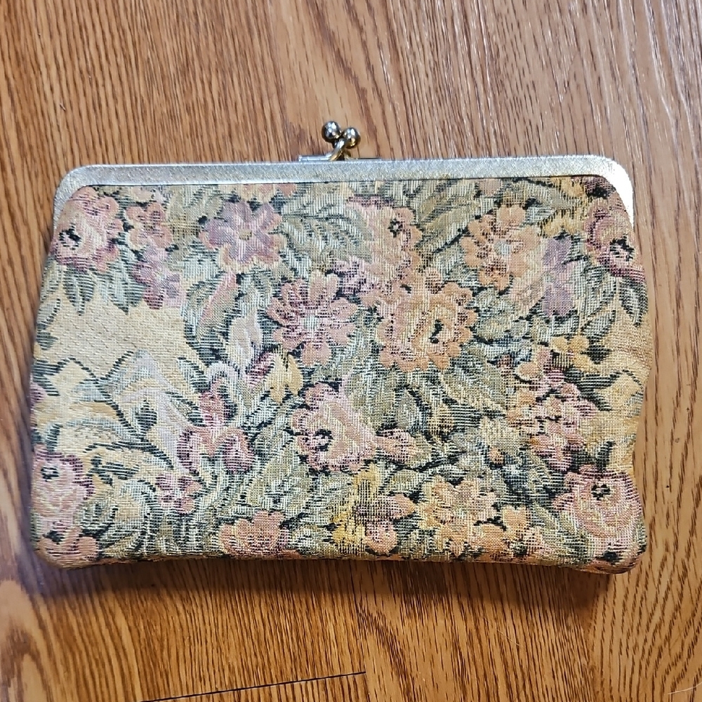 Vintage Tapestry Small Clutch Wallet
